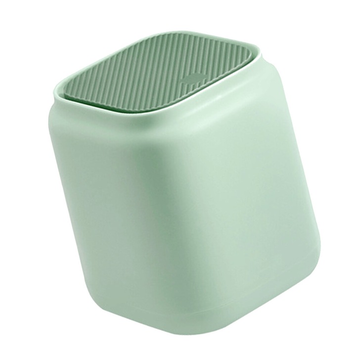 Cos gunoi birou mini verde cu capac PP 265g