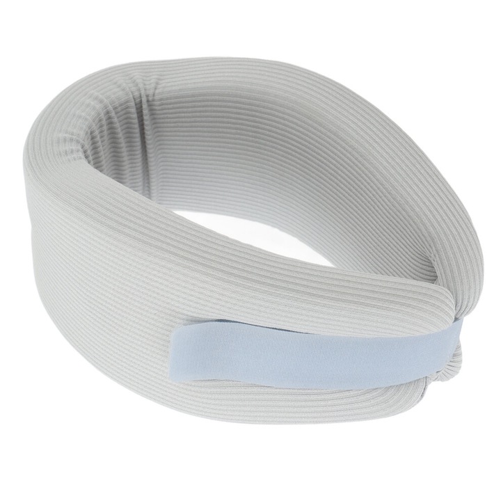 Suport cervical ergonomic, ajustabil, gri, L, respirabil
