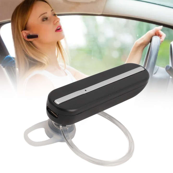 Casca Bluetooth 5.3, rezistenta la apa, control tactil, negru
