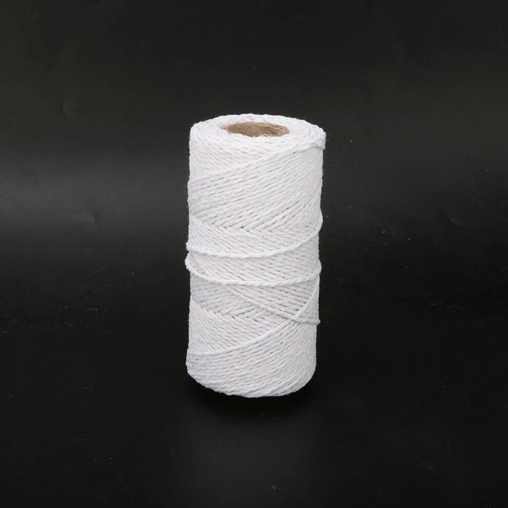 Fehér juta zsinór 100m 1-2mm barkácsoláshoz és ajándékcsomagoláshoz