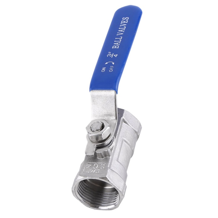 304-es rozsdamentes acél higiénikus golyóscsap 3/4" BSP belső menettel