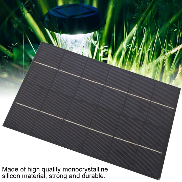 Panou solar 5.5W 6V policristalin portabil, port DC, 16.5x21cm