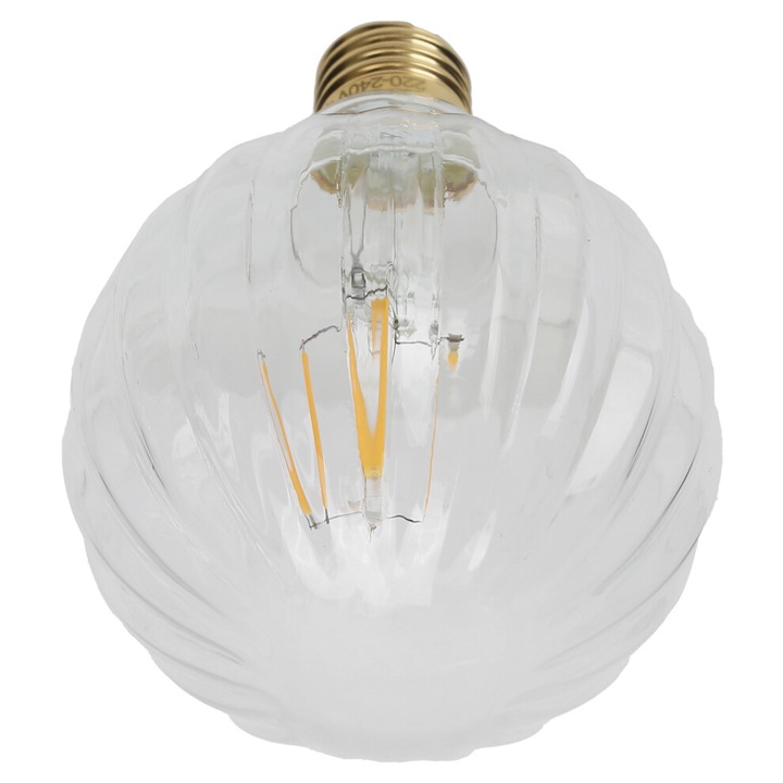 Bec LED filament retro G95, 4W, E27, sticla transparenta, 14x10.5x10.5cm