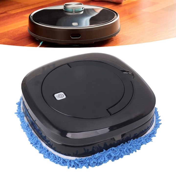 Robot aspirator si mop negru 23x23x6cm autonomie 120min silentios