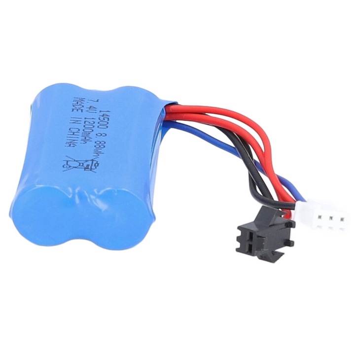 Baterie litiu 7.4V 1200mAh 14500 negru 5C