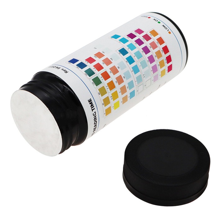 Set 50 benzi testare apa 9 in 1 multicolor 10x5cm