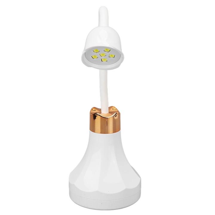 Lampa UV pentru unghii, 18W, 6 LED, reglabila, alb, 18x10x8cm