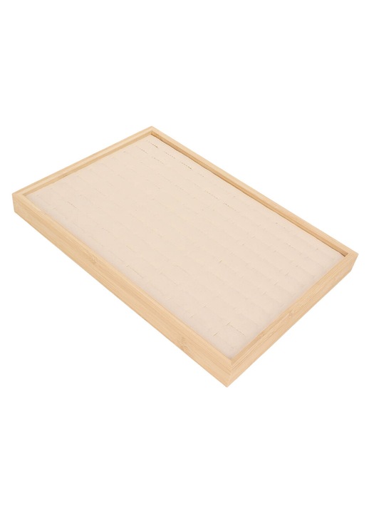Ékszer fiókrendező 100 rekeszes bézs 35.5x24.5x3cm
