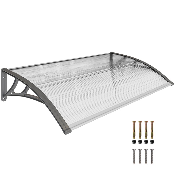 Copertina usa, policarbonat, aluminiu, gri, 110x60x18cm