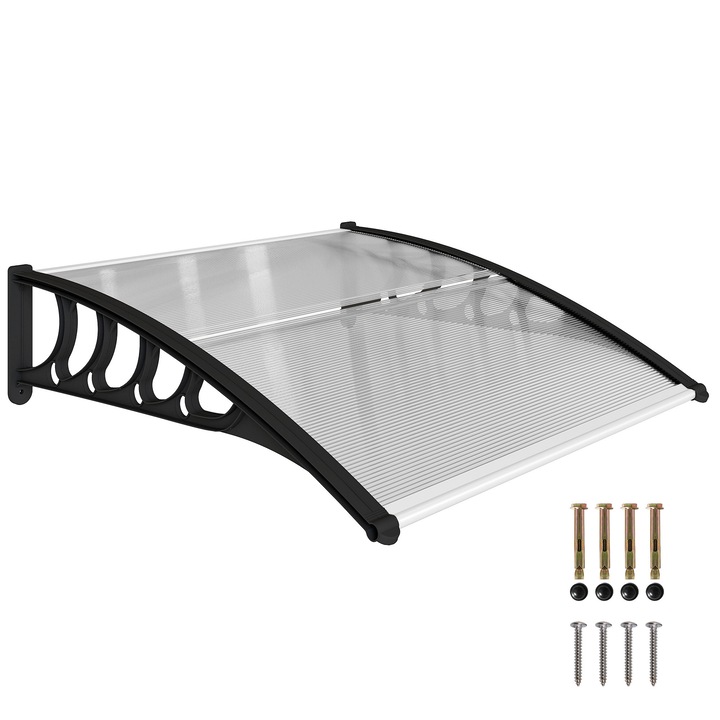 Copertina usa si fereastra, panouri policarbonat, transparent, 103x96.5x27cm