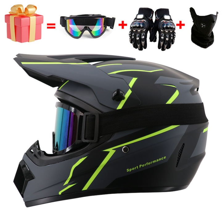 Casca off-road ATV Mountain Bike Go-kart set negru S