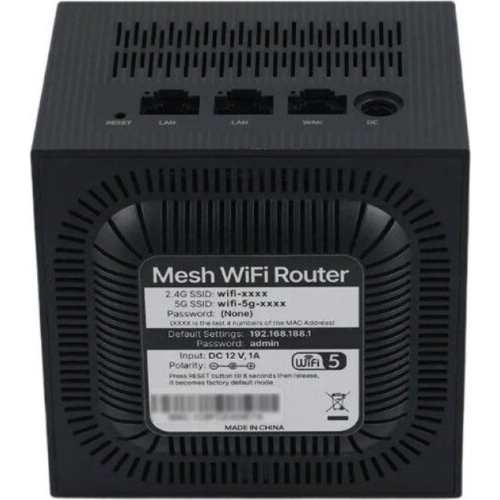 Router wireless EDUP EP-M2950 AC1200 mesh dual band alb 9.6x9.6x7.2cm
