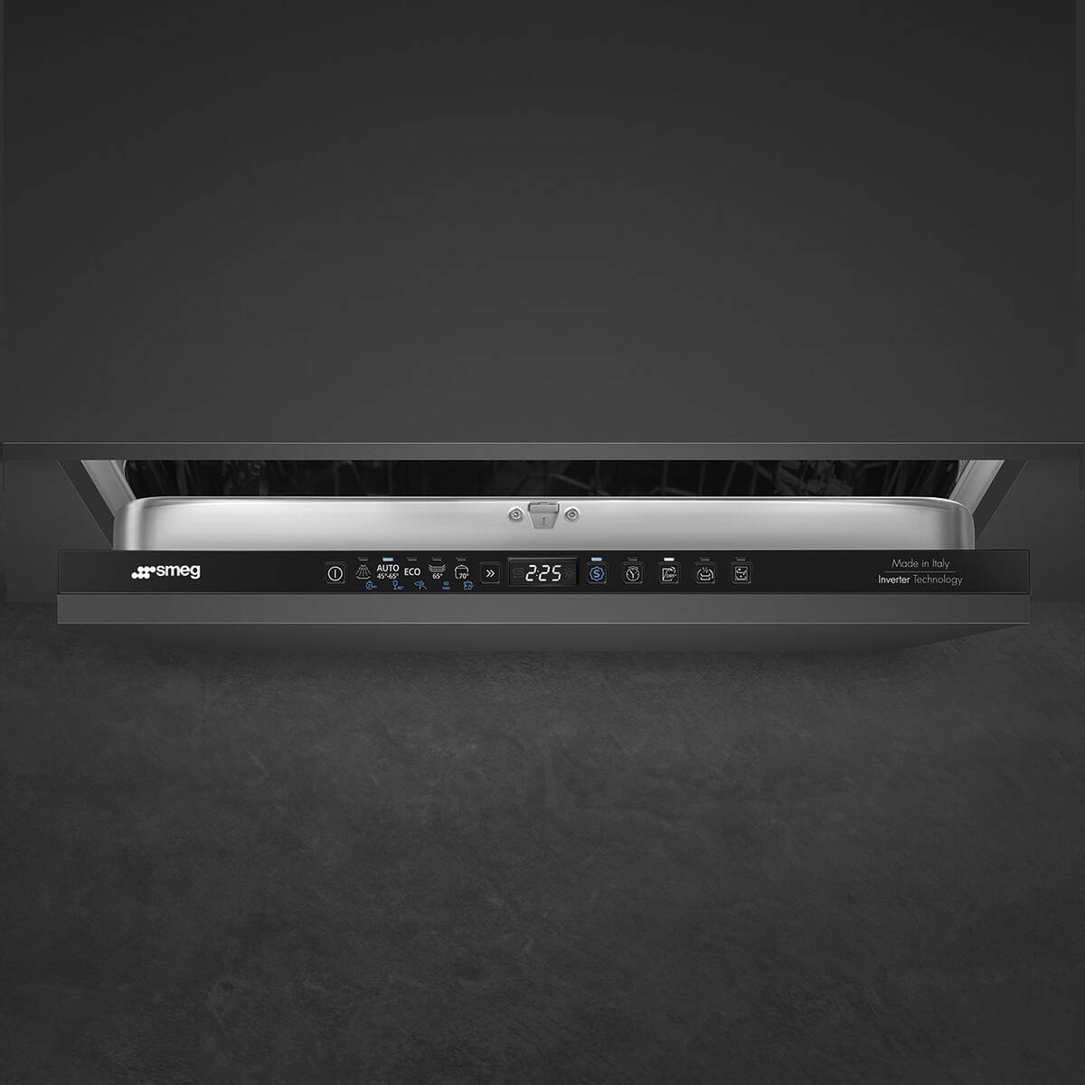 Masina de Spalat Vase Incorporabila Smeg STL7332CL Universale Line 13 Seturi 10 Programe Latime 60CM Control Electronic Clasa C Negru
