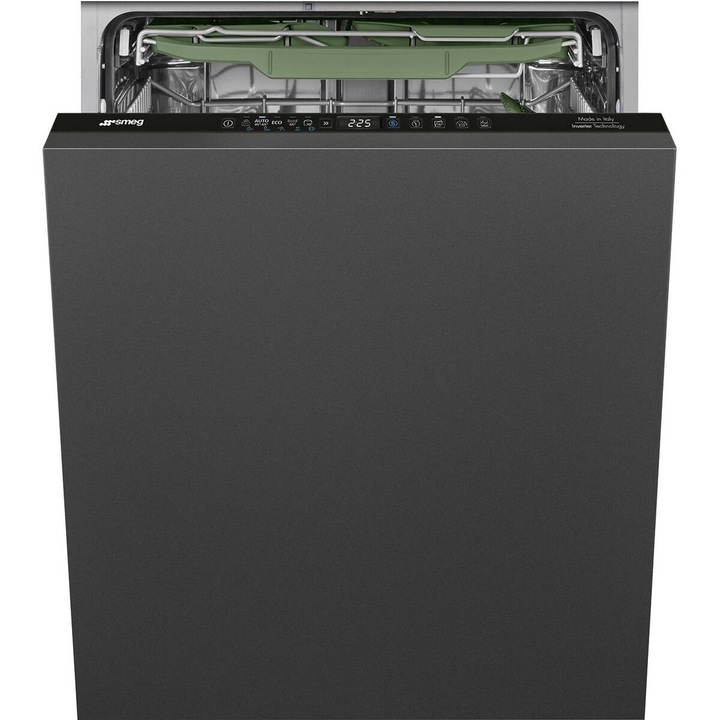 Masina de Spalat Vase Incorporabila Smeg STL7332CL Universale Line 13 Seturi 10 Programe Latime 60CM Control Electronic Clasa C Negru