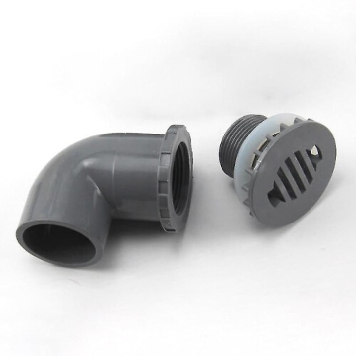 Akvarium lefolyócső PVC 20mm szürke