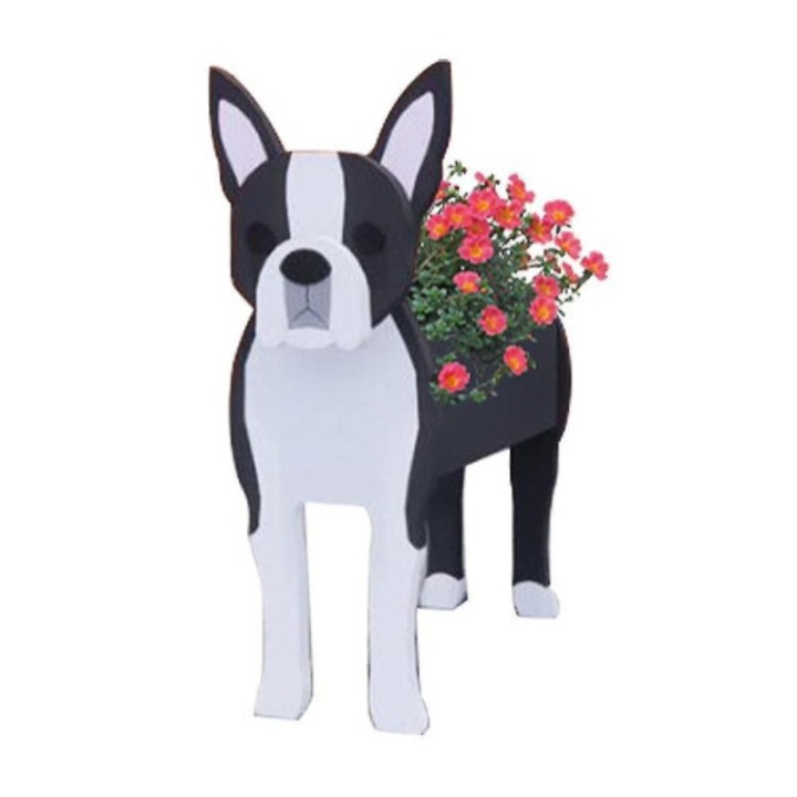 Ghiveci caine, multicolor, 27x17.5cm, PVC, suport plante