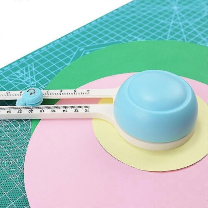 Cutter circular manual, albastru, 220x70x35mm