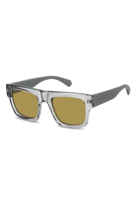 Polaroid, Ochelari de soare polarizati cu detaliu cu logo discret, 53-21-145, Gri/Gri deschis