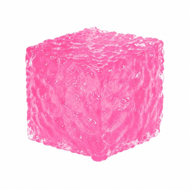Cub Fidget 3D, Flippy, Модел с ивици, Антистрес играчка за деца/възрастни, Свиваем с възстановяване, 5x5x5 см, 180 г, Розов