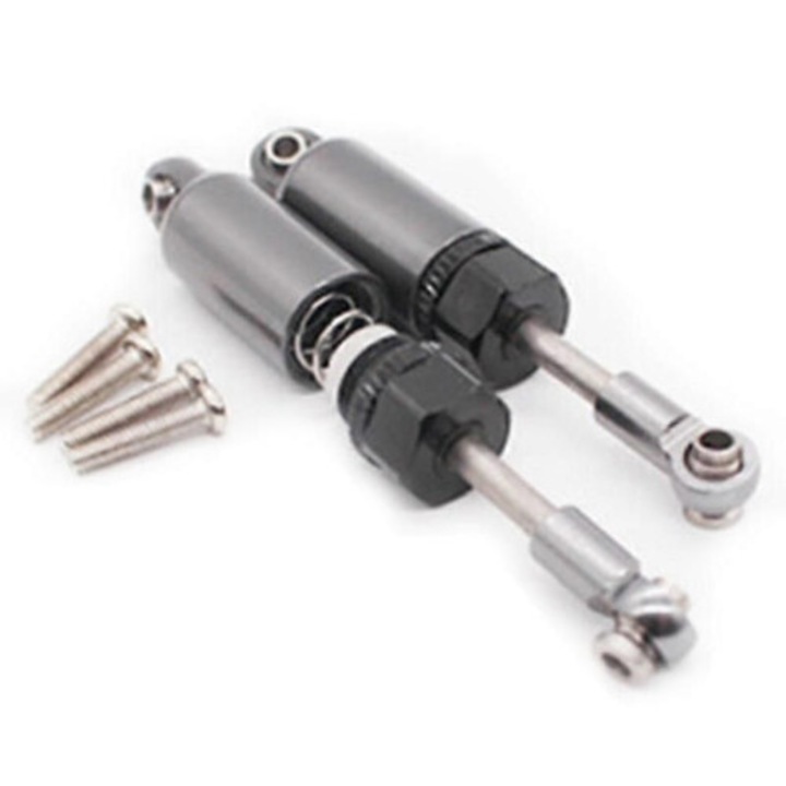 Szürke fém lengéscsillapítók RC autókhoz 1/18, 65x12mm, 2 db-os készlet