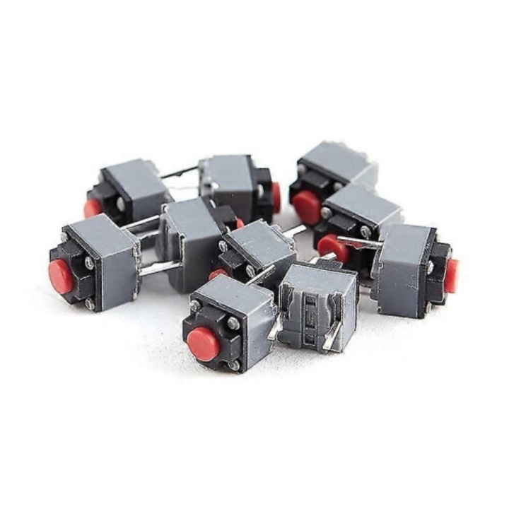 10 db néma kapcsoló készlet, 6x6x7.3 mm, csendes vezeték nélküli egérhez