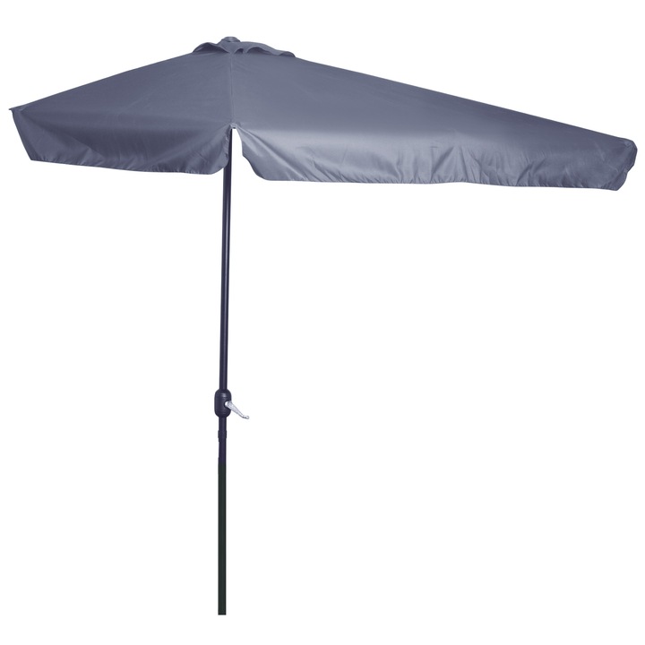 Umbrela jumatate pentru balcon OEM 2.3x1.3x2.49m gri