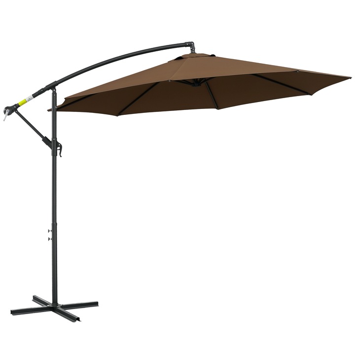 Umbrela de soare, 3x3x2.5m, otel, poliester, albastru inchis