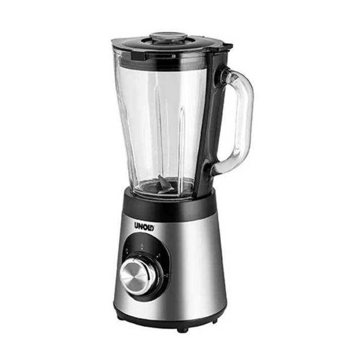 Blender vertical 500W cu vas de sticla 1.5L, 4 lame din otel inoxidabil, 2 trepte de viteza