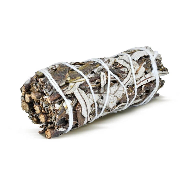 Tamaie Salvie Alba Cu Yerba Santa, Aromantra, Manunchi Pentru Fumigatie, Purificarea Energiei Negatice, Calitate Superioara, Aroma Intensa Traditionala, Lucrat Manual, 20-30 g