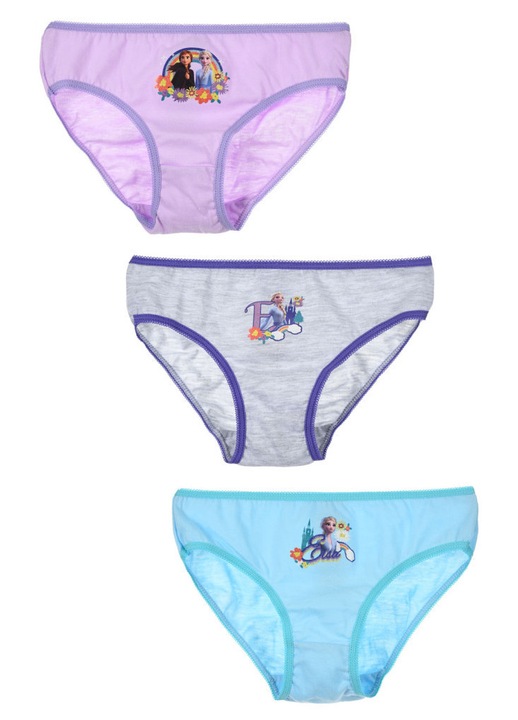 Disney Frozen Rainbow gyermek fehernemu, bugyi 3 db/csomag, Többszínű