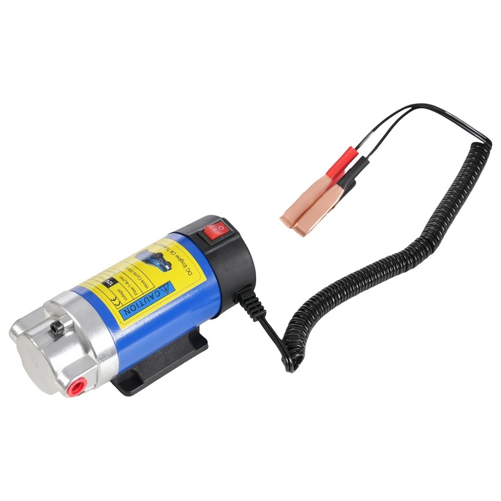 Pompa transfer ulei motor, 12V 100W, Portabila, Debit 1–4 L/min, Ciclu 30 min, Pentru Auto/Moto/Camion/Barca, Albastru