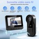 Sonerie wireless cu camera, ecran 4.3" IPS, unghi 170, rezistenta la apa, 10x15x5cm