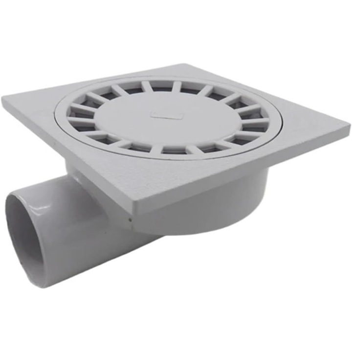 Sifon de perete din PVC de 75 mm, racord de scurgere din ABS de inalta rezistenta, pentru baie, dus, scurgere prin pardoseala, sifon lateral cu debit mare