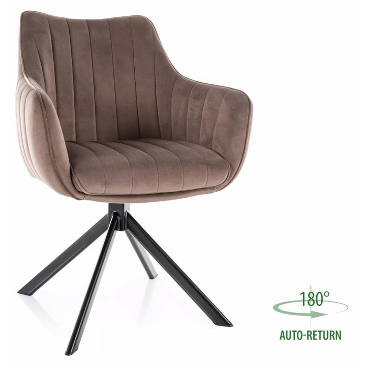 Azalia Velvet Forgó Bársony Étkezőszék Cappuccino