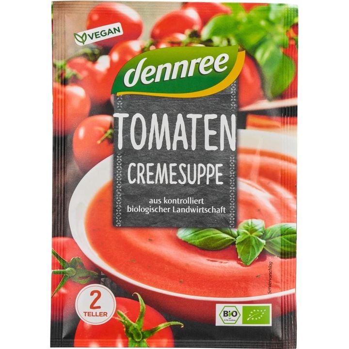 Supa crema de rosii la plic, eco - Dennree