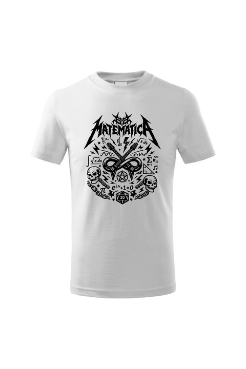 Tricou pentru copii Baby Funny Rock Matematica, Alb