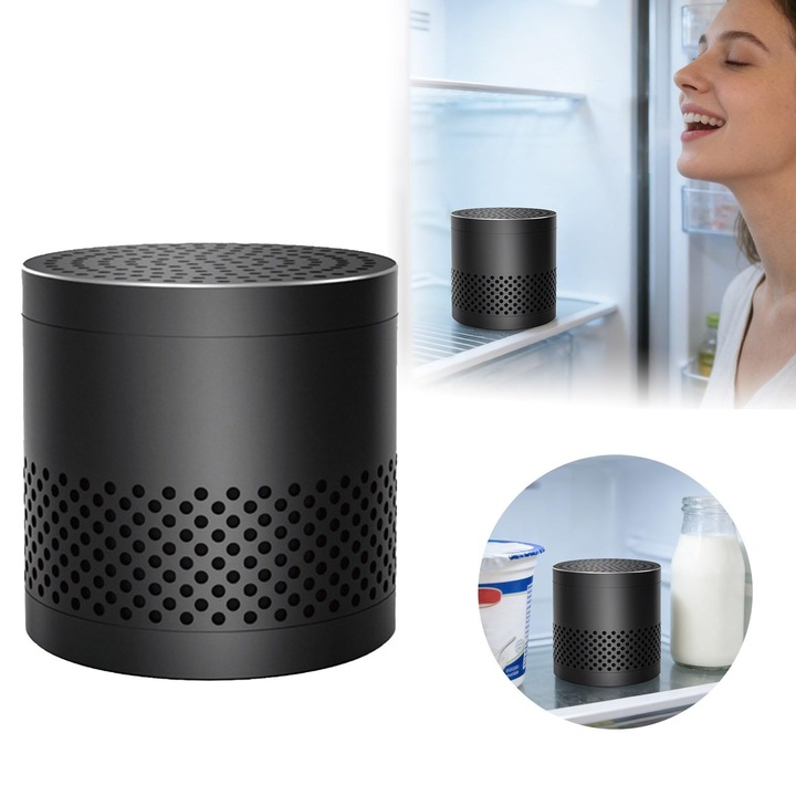 Hűtőszekrény szagtalanító, katalitikus lebontási technológia, OEMG®, rozsdamentes acél, 71x71mm, 10 évig hatékony, otthoni használatra