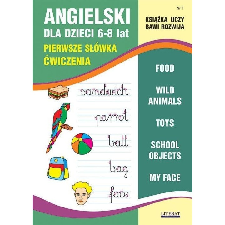 Angol könyv gyerekeknek, Literat, gyakorlatok, szókincs, 6-8 év