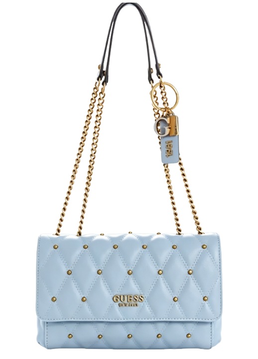 Geanta dama GUESS mini patrata albastra 26x16x8.5cm