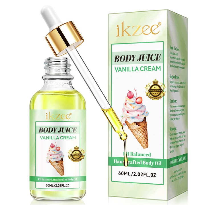 Ikzee testápoló olaj, hidratáló, tápláló, 6 gyümölcsös illat, 60ml