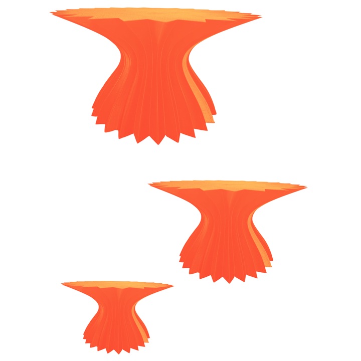 3 darab prémium tortatartó állvány szett, modern design, 170x85mm, 200x100mm, 230mmx115 - narancssárga