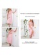 Rochie, imprimeu carouri, decolteu cu volane, maneci scurte bufante, roz, 50% bumbac, 50% poliester
