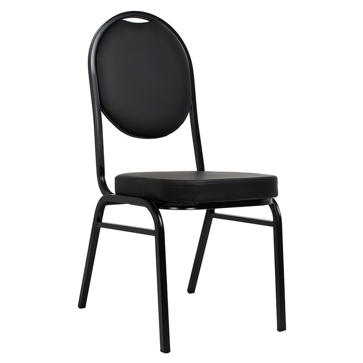 King Home HEBE Bankett Szék Fekete Műbőr