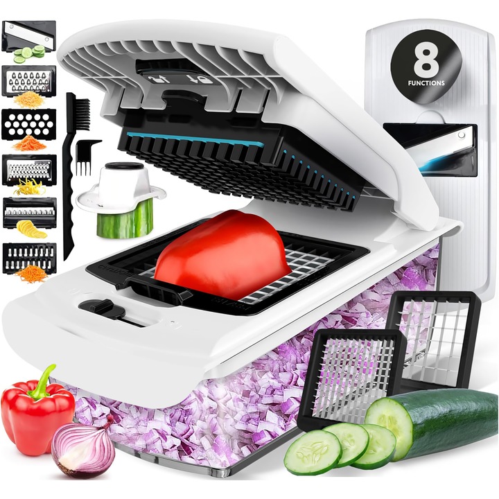 Tocator de legume ALMA 8-in-1 Vegetable Chopper & Mandoline