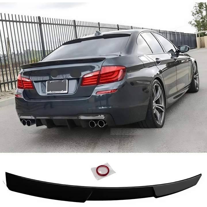 BMW 5-ös szériához F10 M4 stílusú tetőspoiler 2010-2016 fényes fekete ABS műanyag
