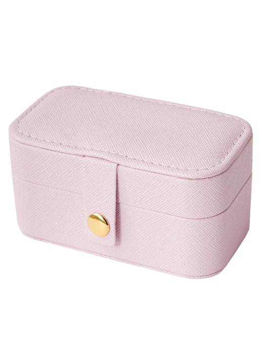 Cutie bijuterii portabila mini roz 15x10x5cm