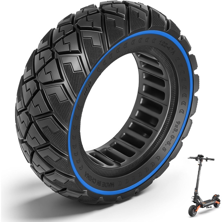 Anvelopa solida 9x3.0-5.5 pentru Kukirin G2 Pro Zero 10X Dualtron Eagle Pro, cauciuc plin off-road anti-pana