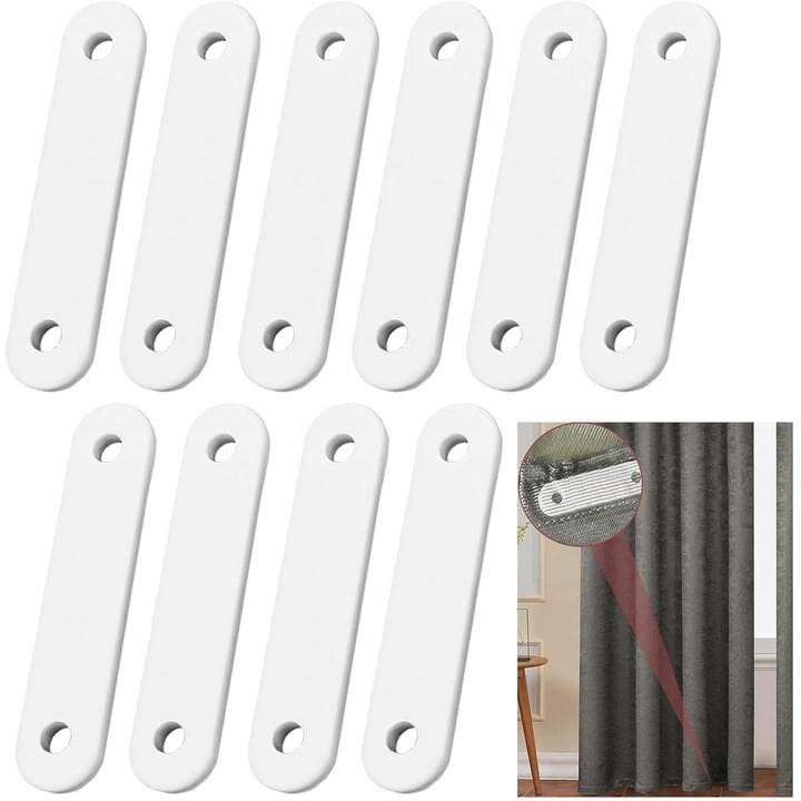 Set 10 greutati plumb pentru perdele si draperii, accesorii, gri