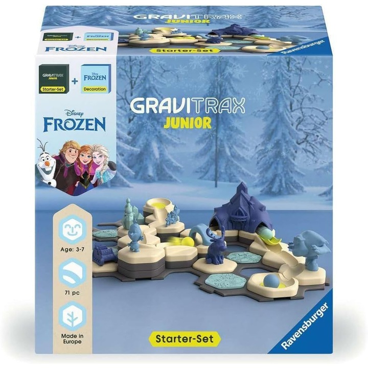 Joc de logica Ravensburger GraviTrax Junior - Kit de pornire Frozen