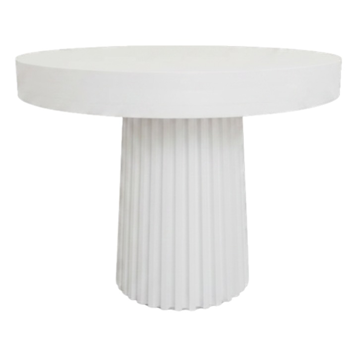Prémium tortatartó, lapos tortaállvány texturált lábbal, modern csíkos design, 200 x 162 mm - fehér